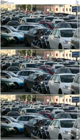 莫斯科街道交通拥堵堵车