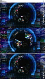 动态旋转地球新闻栏目包装背景