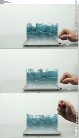 平板建筑施工规划设计手势动画