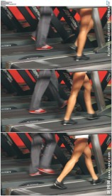 健身房跑步机走路