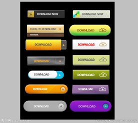 绚丽时尚按钮图标