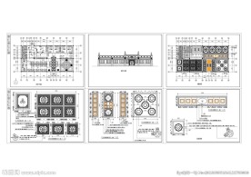 藏式咖啡厅装修CAD图纸