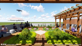 特色屋顶花园景观效果图