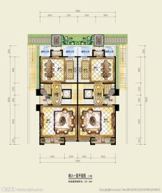 别墅户型彩色平面图