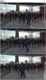 加拿大学生游行抗议