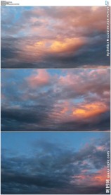 流动的夕阳晚霞云层