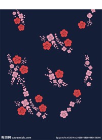 AI日本和服印花矢量图