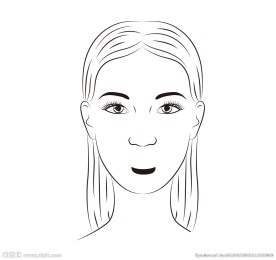 女子头像简笔画 矢量图