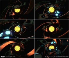 科幻金属旋转隧道VJ背景