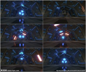 科技感空间立方体VJ背景