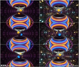 时尚现代立方体空间VJ背景