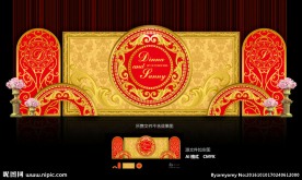 欧式红金色巴洛克婚礼