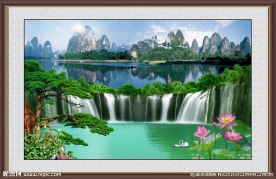 山水风景 迎客松
