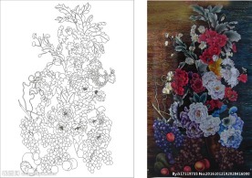 大红大紫 大紫大红 葡萄 牡丹