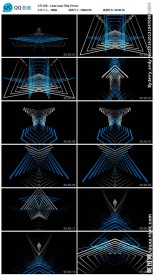 蓝色万花筒节感线条视频
