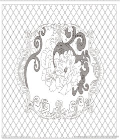 欧式网格牡丹花