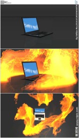 燃烧的笔记本火焰防火墙