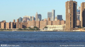 天际线的曼哈顿住宅区