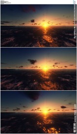 迎着海面日出穿梭