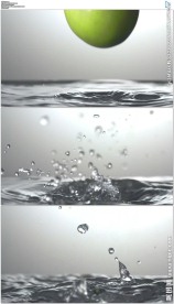 苹果掉入水中