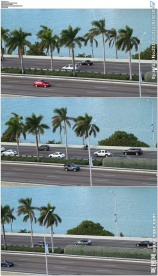 汽车迈阿密海洋公路行驶