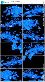 蓝色水晶超炫丽节奏万花筒视频素