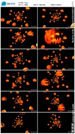 万圣节恐怖南瓜头视频素材