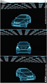 蓝色科技汽车装配拆分零件展示