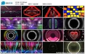 动感快节奏线条灯光心跳动背景视