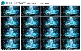 森林小泉蓝色梦幻蝴蝶萤火虫视频