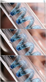 实验室蓝色导管冷凝器