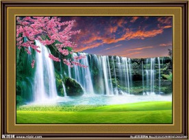 风景画流水