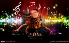 酒吧绚丽背景音乐背景墙