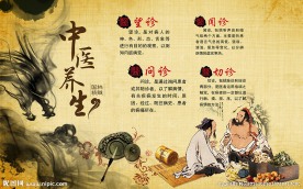 中医养生中式背景墙