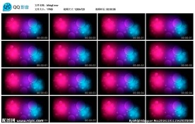 彩色圆圈粒子舞台演出歌舞背景