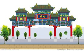 牌坊宣传画