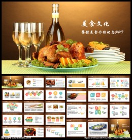 美食文化动态PPT模板