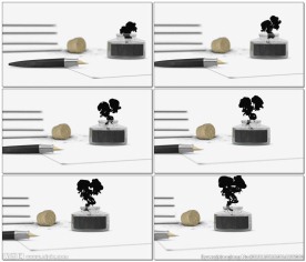 桌面钢笔墨水瓶
