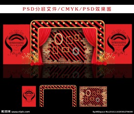 百老汇婚礼 红黑复古婚礼