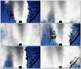 从烟囱里冒出来的烟