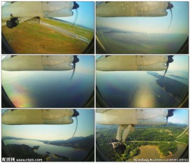 飞机飞行时的螺旋桨