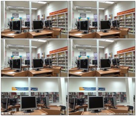图书馆内的电脑