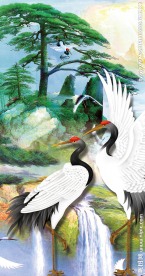 松鹤延年中式玄关