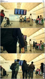 香港国际机场旅客看航班