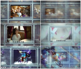 照片墙效果AE模板