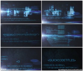 高科技代码动态背景AE模板