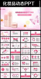 美容化妆品彩妆动态PPT模板