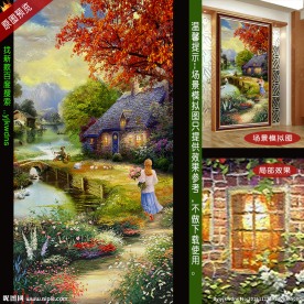 唯美田园风景壁画