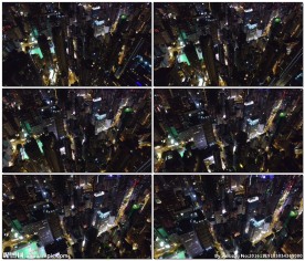 航拍城市夜间景色