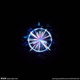 爆炸光系蓝色粒子游戏特效